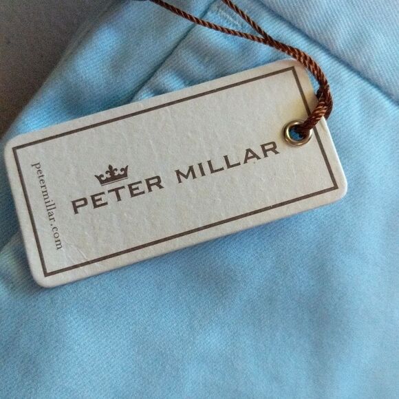 NWT Peter Millar Pima Cotton Winston Washed Twill Short Tarheel blue size 32R - Picture 6 of 12